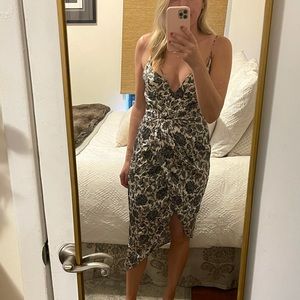 Zimmermann black floral midi dress.